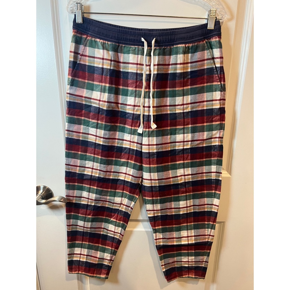 Garnet Hill Womens Pajama Pants Plaid Flannel Multicolor Size M